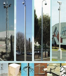 CCTV Columns, Towers, Anti-Vandal Proof Cages, Anti-Climb Spikes, & External Power Supply Boxes